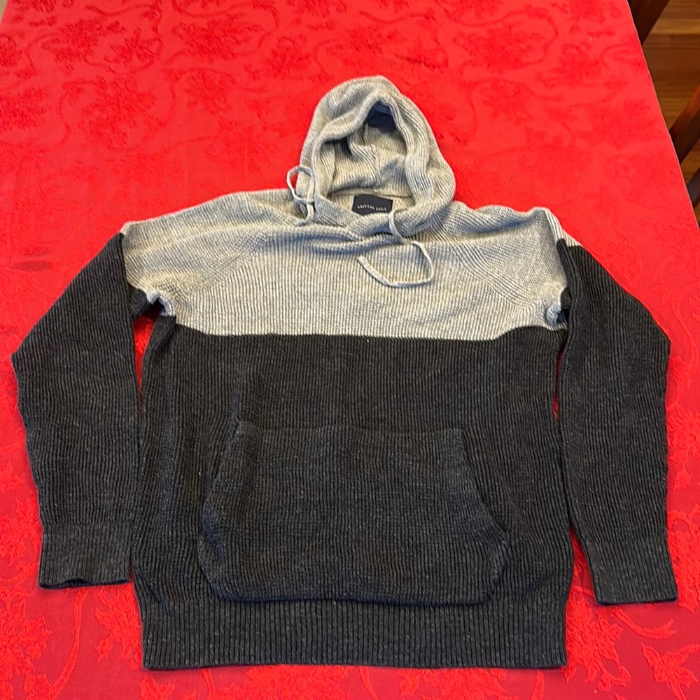 American Eagle Pullover Hooded Drawstring Sweater… - image 1